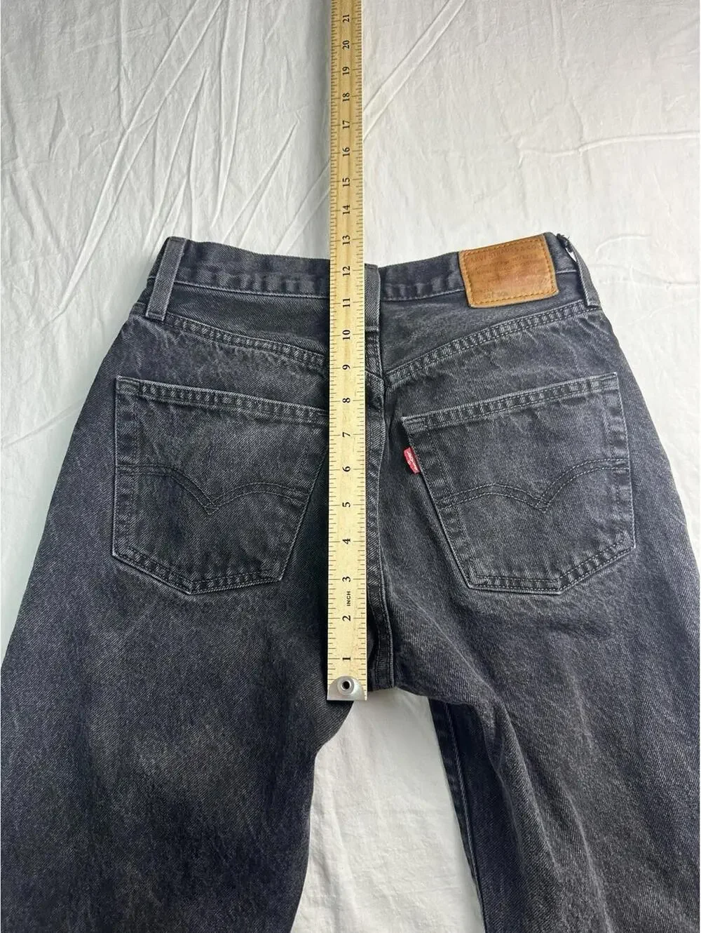 🖤⚡ Vintage 501 Levi’s Premium Black Wash Straight Jeans W25 L30 8861-25 ⚡🖤 - Picture 13 of 16